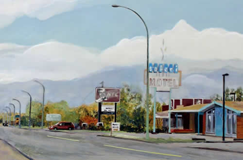 Swift Current Service Road - Artwork by Heather Cline